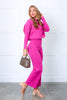TWT® Mallory Magenta Wide Leg Pant