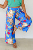Perry Floral Blue Wide Leg Pant