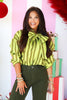 Dream On Lime Green Long Sleeve Blouse