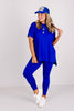 New Horizons Short Sleeve Bright Blue Lounge Set