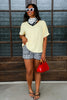 Take You There Butter Short Sleeve Top