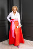 One Way Reversible Shantung Wrap Skirt
