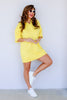 TWT®  Making Plans Yellow Short Sleeve Shirt Dress