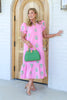 Come As You Are Pink Short Sleeve Midi Dress