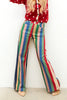 Retro Multi Striped Wide Leg Pant