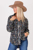 Little Moments Olive Paisley Long Sleeve Top
