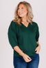 So True Hunter Green Short Sleeve Top