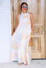 Perfect Finish Multi Halter Maxi Dress
