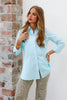 Foxcroft Cici Capri & White 3/4 Sleeve Blouse
