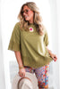 Tamera Soft Olive Moss Short Sleeve Top