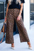 Birdie Leopard Mocha Wide Leg Cropped Pant