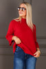 Passing Through Crimson Long Sleeve Sweater