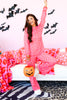 DOORBUSTER TWT® Run Wild Pink & Orange Cheetah Wide Leg Pajama Set