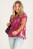 Wish For You Pink Mix Short Sleeve Top