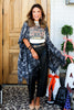 DOORBUSTER Dark Side Grey Tiger Print Kimono