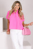 Cara Pink Short Sleeve Blouse