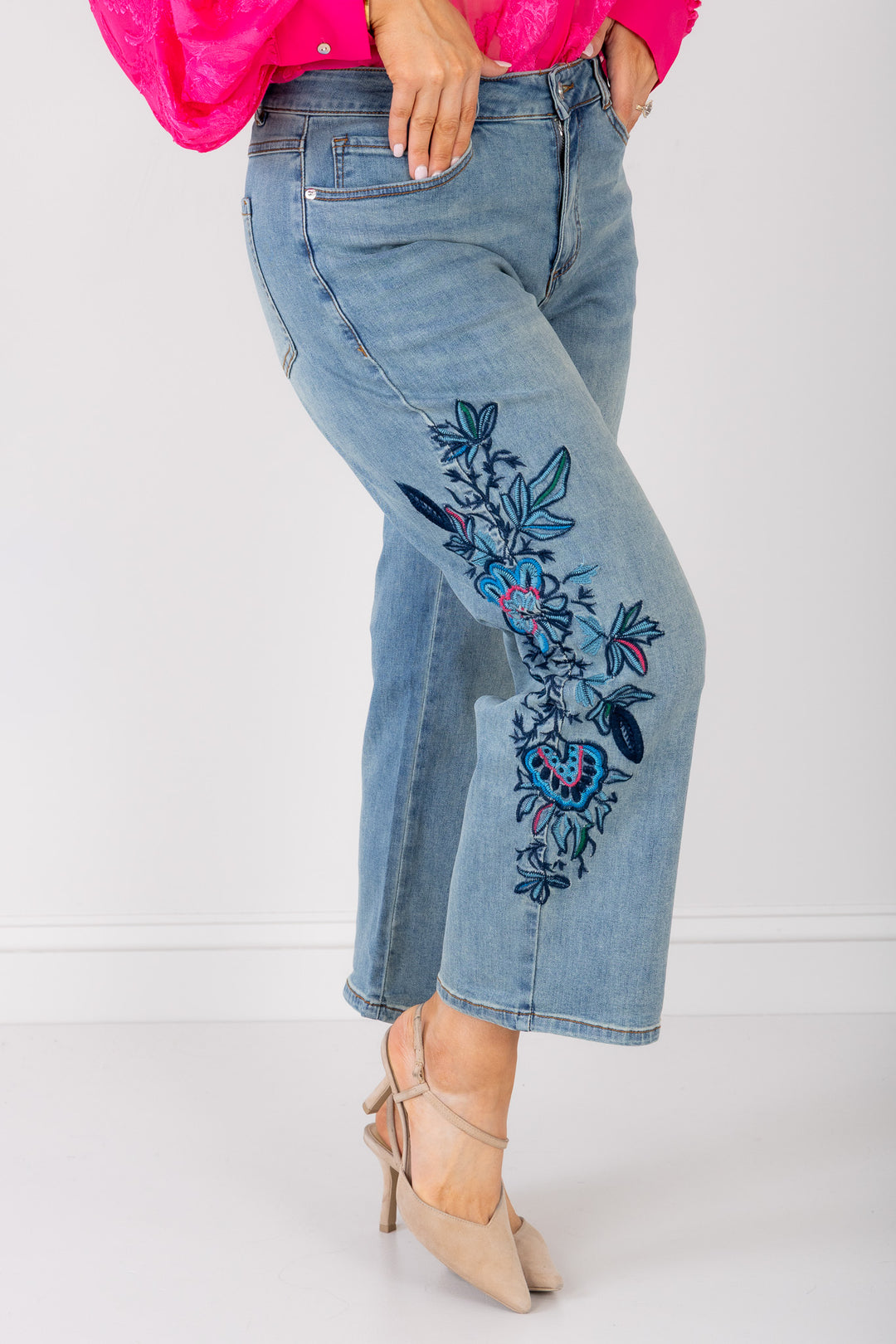 Tribal Audrey New Blue Super Straight Jean