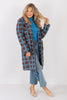 Tribal Brown and Blue Long Sleeve Coat