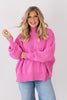 Over The Hills Candy Pink Long Sleeve Sweater