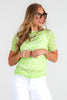 TWT® Lilia Lime Leopard Short Sleeve Top