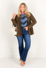 Savage Elegance Leopard Long Sleeve Blazer
