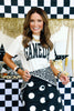 DOORBUSTER Gameday Ivory Polka Dot Short Sleeve Tee