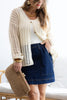 Sadie Almond Long Sleeve Crochet Cardigan