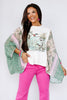 Mallard Ducks Vintage Antique White & Green Graphic Dolman Sleeve Tee