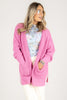 Steal A Moment Candy Pink Long Sleeve Cardigan