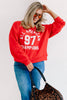 Z SUPPLY All American Red Long Sleeve Sweatshirt