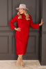 Let Me Go Crimson Long Sleeve Midi Dress