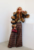 Ember Croc Embossed Leather & Fur Long Sleeve Jacket