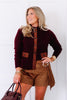 Belinda Burgundy Long Sleeve Cardigan