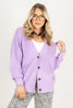 Ava Bright Lavender Long Sleeve Cardigan
