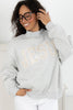 Jesus Mock Neck Heather Grey Long Sleeve Sweatshirt