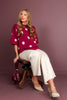 Loved You First Burgundy Polka Dot Short Sleeve Sweater