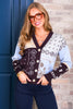 Tribal Wear 2 Ways Satin Sky Long Sleeve Cardigan