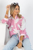 Spring Ahead Mauve Mix Floral Button Down Blouse