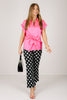 Take Your Turn Fuchsia Short Sleeve Blouse