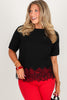 Miranda Black Short Sleeve Sweater