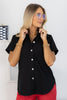 Foxcroft Abigail Black Short Sleeve Shirt
