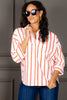 DOORBUSTER Clara Red & White Stripe Long Sleeve Blouse