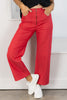 Nora Red Cropped Ankle Pant