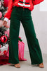 Just USA Dark Forest Green High Rise Straight Jean