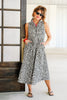 Sweet Daydream Animal Print Sleeveless Midi Dress