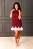 Take The Floor Wine Sleeveless Mini Dress