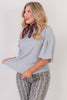 Dear John Matteo Heather Grey Short Sleeve Top