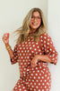 About You Polka Dot Rust Short Sleeve Top