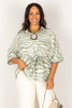 Wild Thing Printed Sage Short Sleeve Top