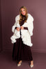 Lauren Faux Fur Ivory Poncho